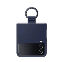 Thumbnail for Samsung Galaxy Z Flip4 Silicone Cover with Ring - Navy