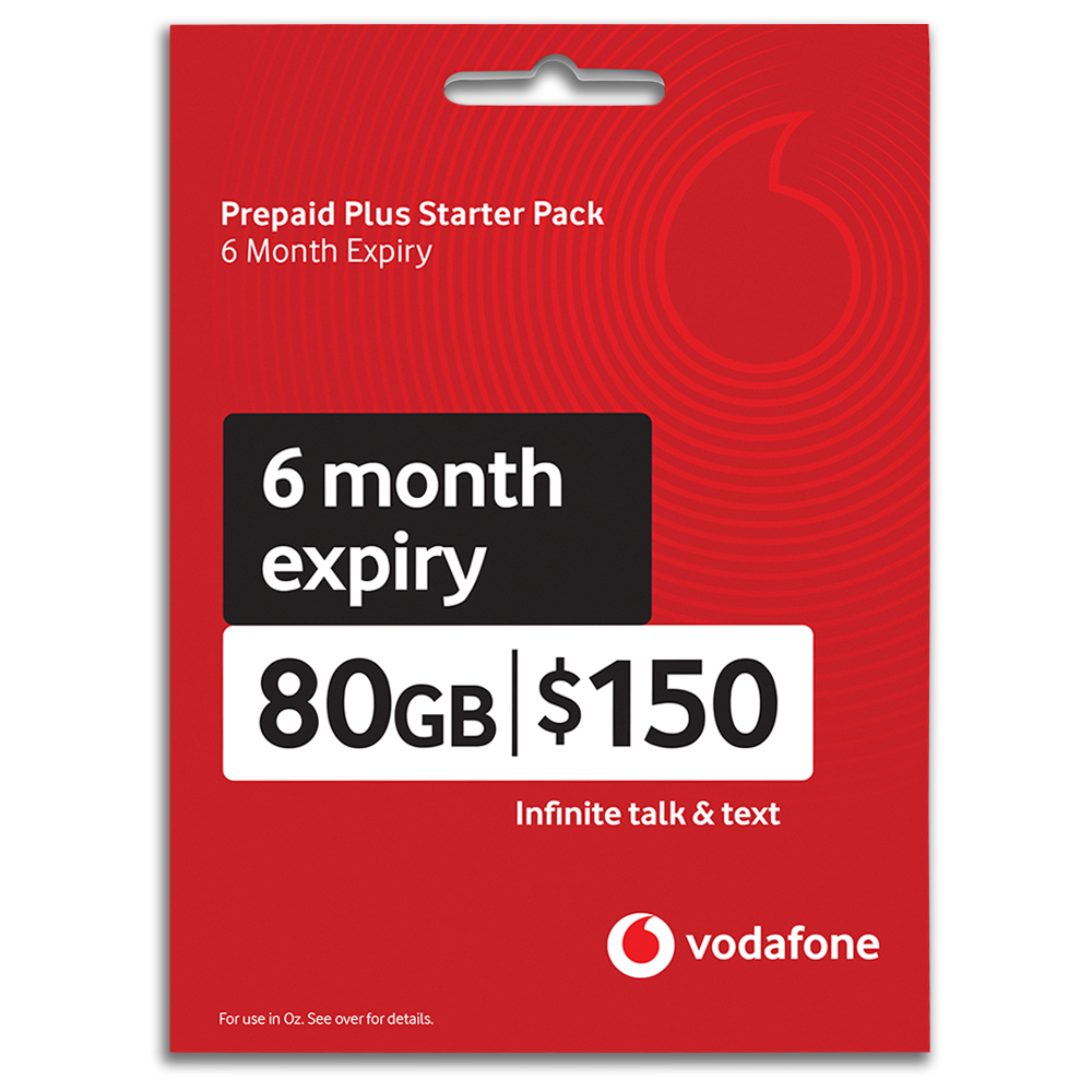 Vodafone PrePaid $150 Starter Pack SIM Card