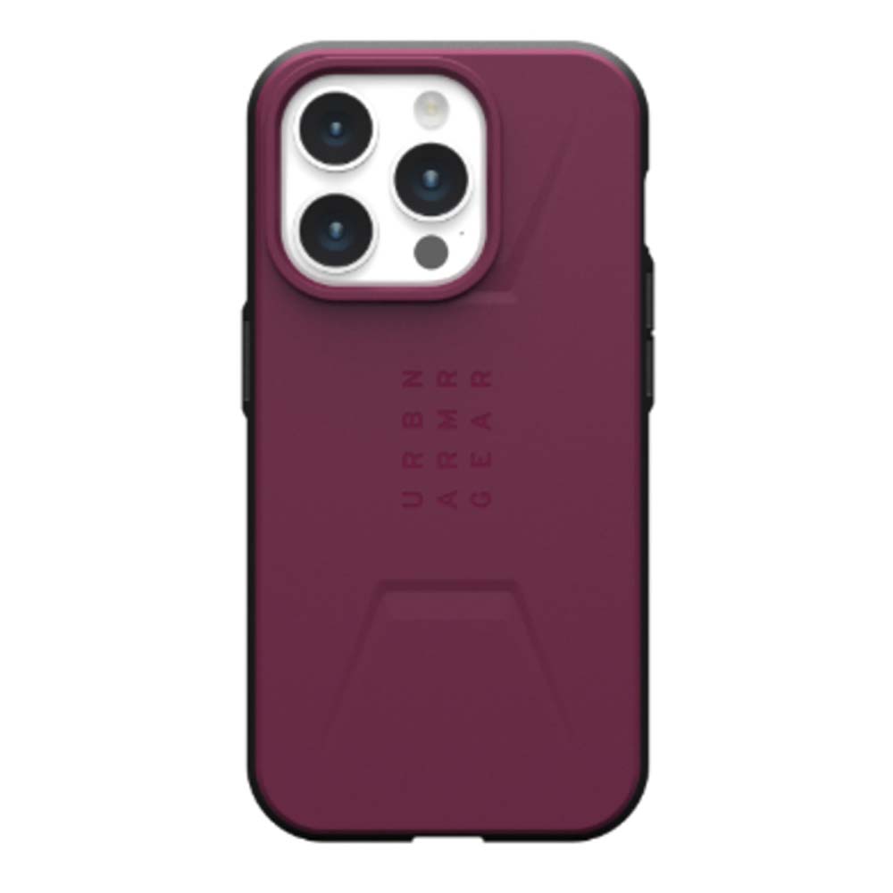 UAG Civilian Magsafe Back Case for iPhone 15 Pro - Bordeaux