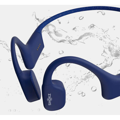 Shokz OpenSwim Wireless Waterproof OpenEar MP3 Bone Conduction Headphones- Blue