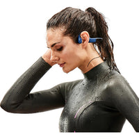 Thumbnail for Shokz OpenSwim Wireless Waterproof OpenEar MP3 Bone Conduction Headphones- Blue