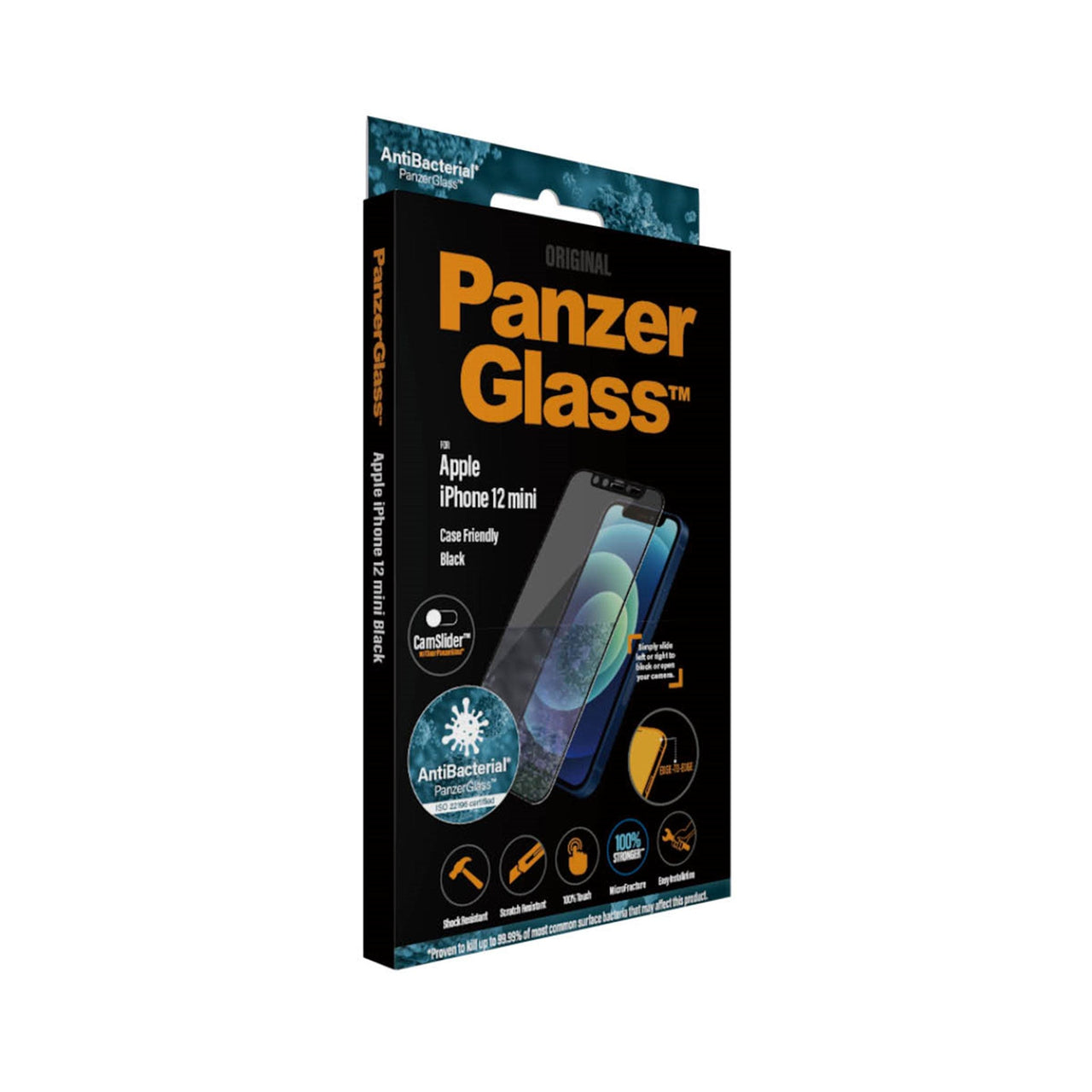 Panzer Glass CamSlider Screen Protector for iPhone 12 Mini - Black