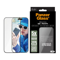 Thumbnail for PanzerGlass® Ultra-Wide Fit Ceramic Screen Protector For iPhone 16 Pro - Clear