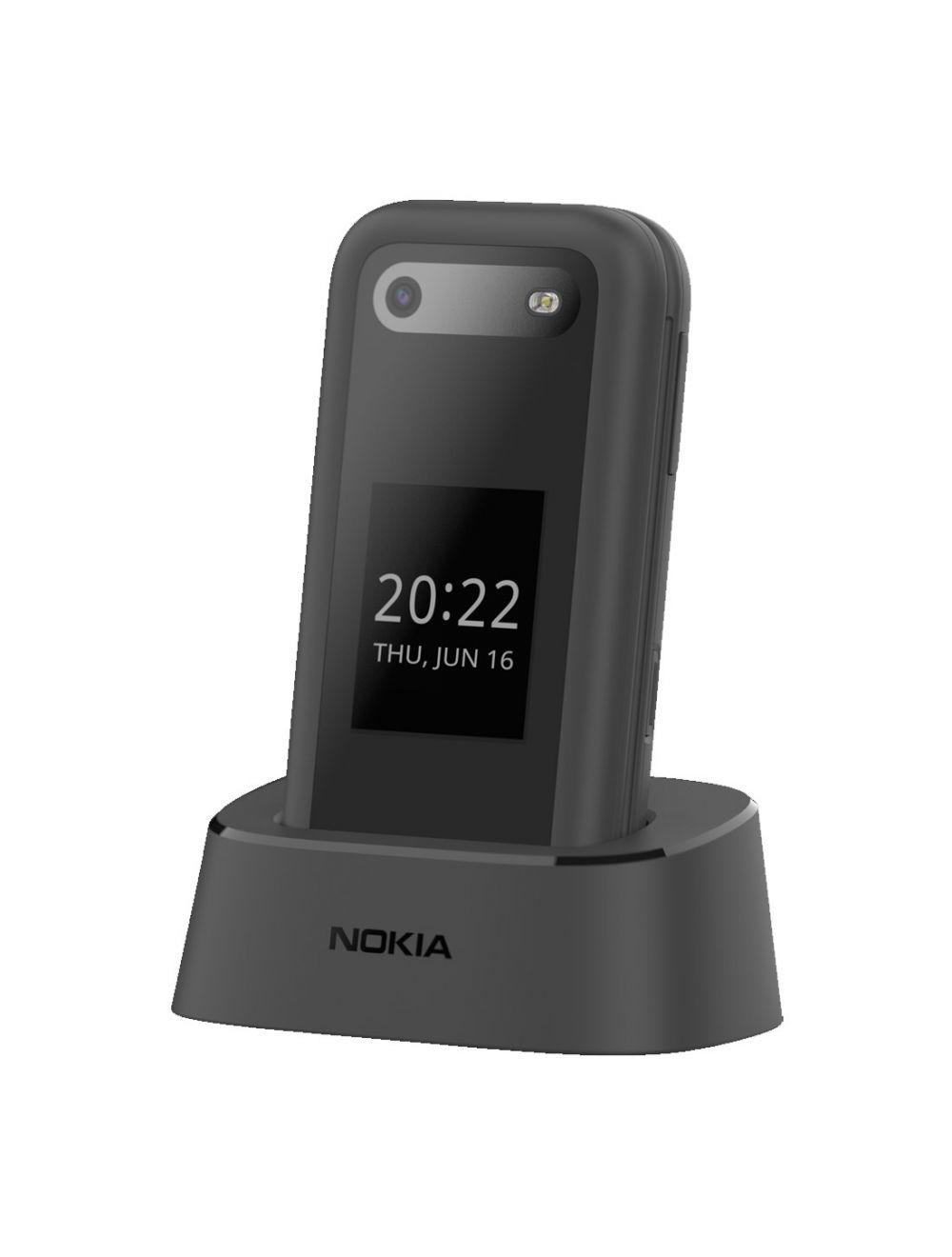 Nokia 2660 Flip (Dual Sim, 2.8", 32GB, 4G) Cradle Bundle - Black