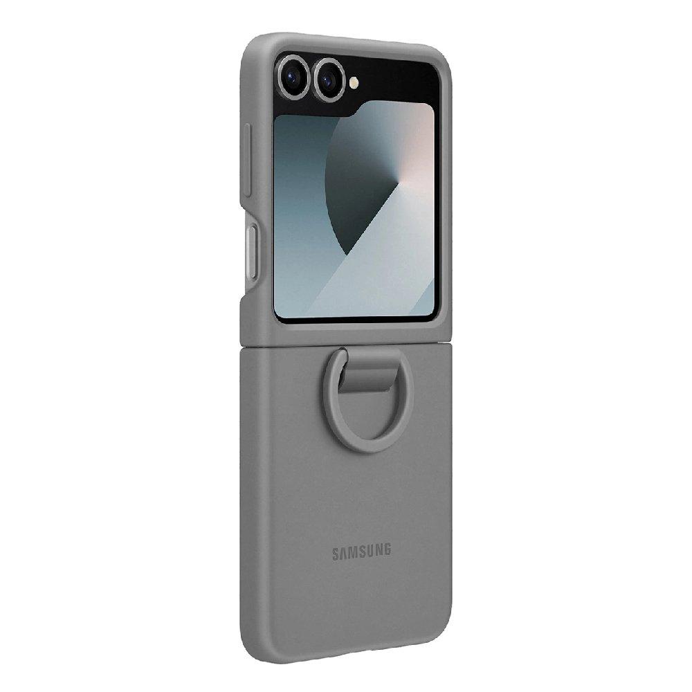 Samsung Silicone Case with Ring for Galaxy Z Flip6 - Grey