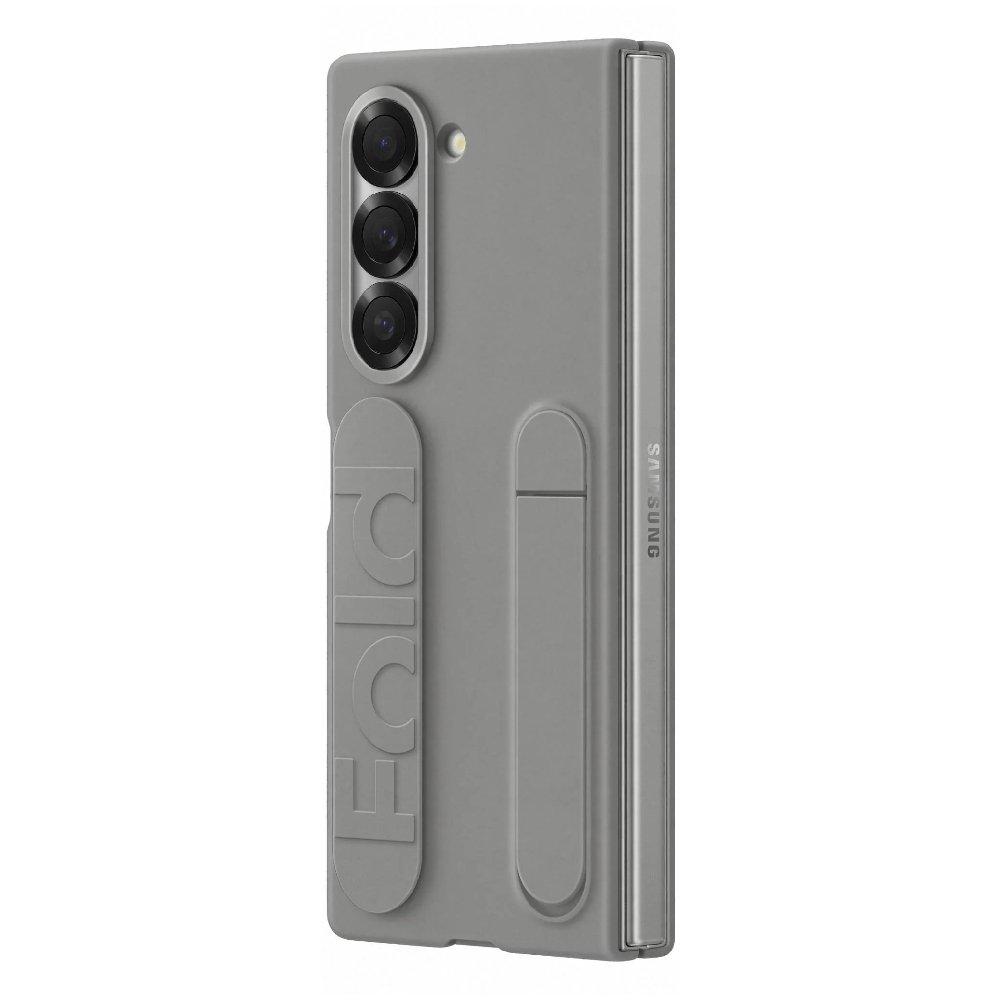 Samsung Silicone Case with Stand and Grip for Galaxy Z Fold6 - Grey