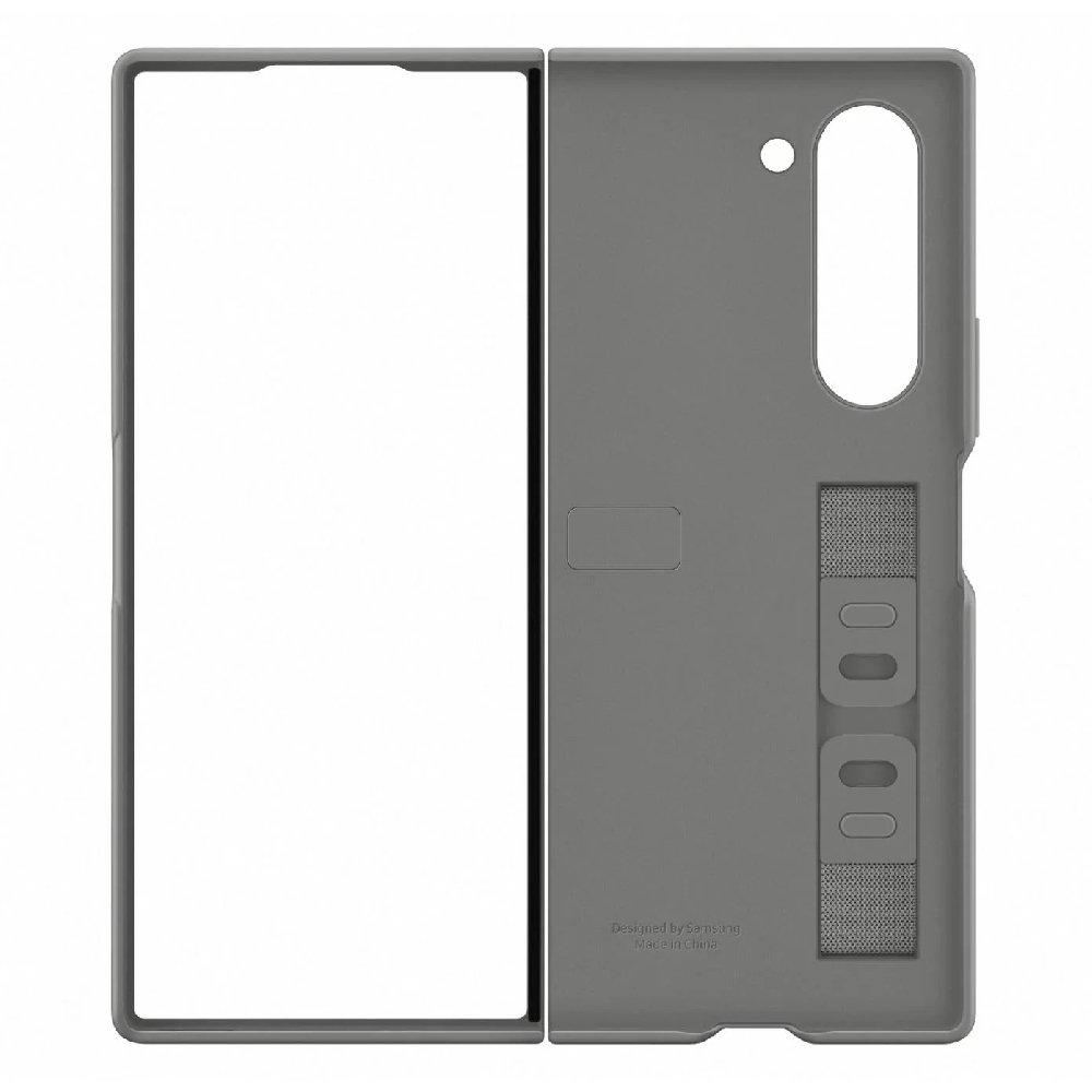 Samsung Silicone Case with Stand and Grip for Galaxy Z Fold6 - Grey