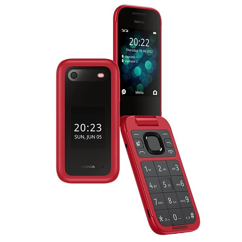 Nokia 2660 Flip (Dual Sim, 2.8", 32GB, 4G) Cradle Bundle - Red