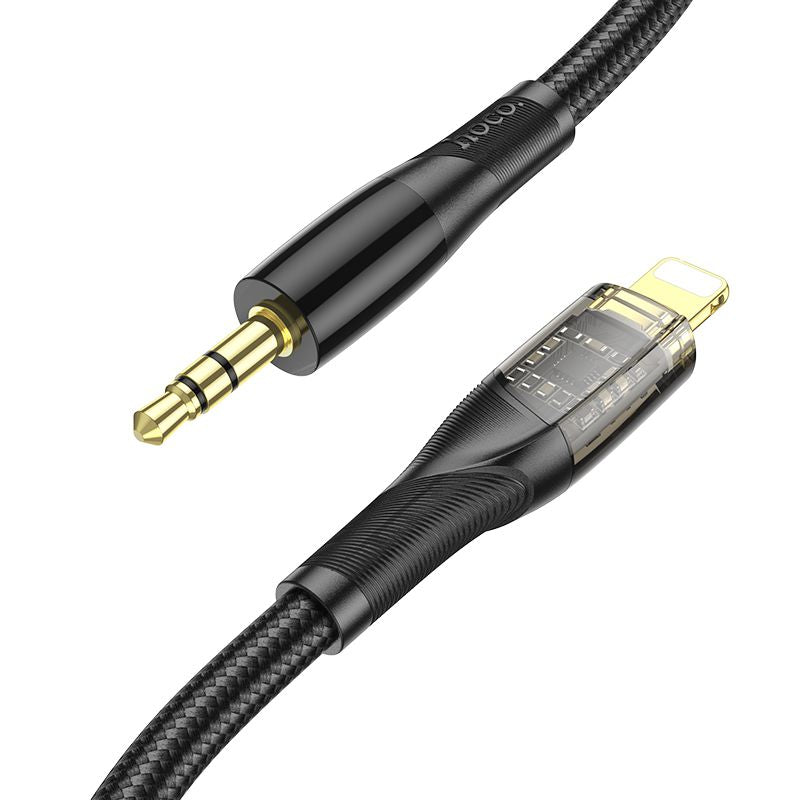 Hoco Lightning to 3.5mm AUX Audio Adapter Cable - Black