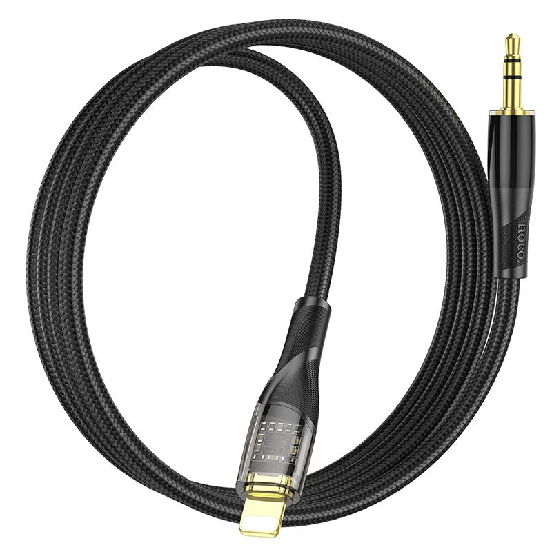 Hoco Lightning to 3.5mm AUX Audio Adapter Cable - Black