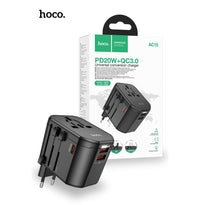 Thumbnail for Hoco AC15 20W PD QC 3.0 Fast Charging International TRAVEL Charger Wall Adapter Socket AU|USA|UK|EU|