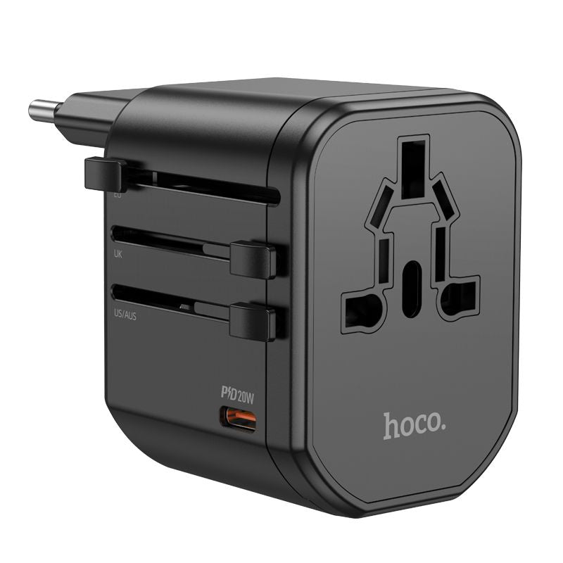 Hoco AC15 20W PD QC 3.0 Fast Charging International TRAVEL Charger Wall Adapter Socket AU|USA|UK|EU|