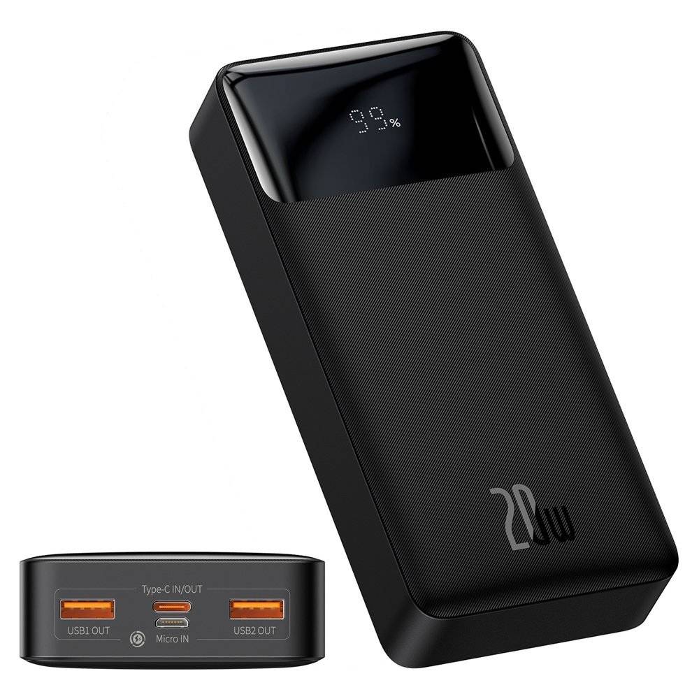 Baseus 20W 20000mAh Bipow Digital Display Power bank - Black