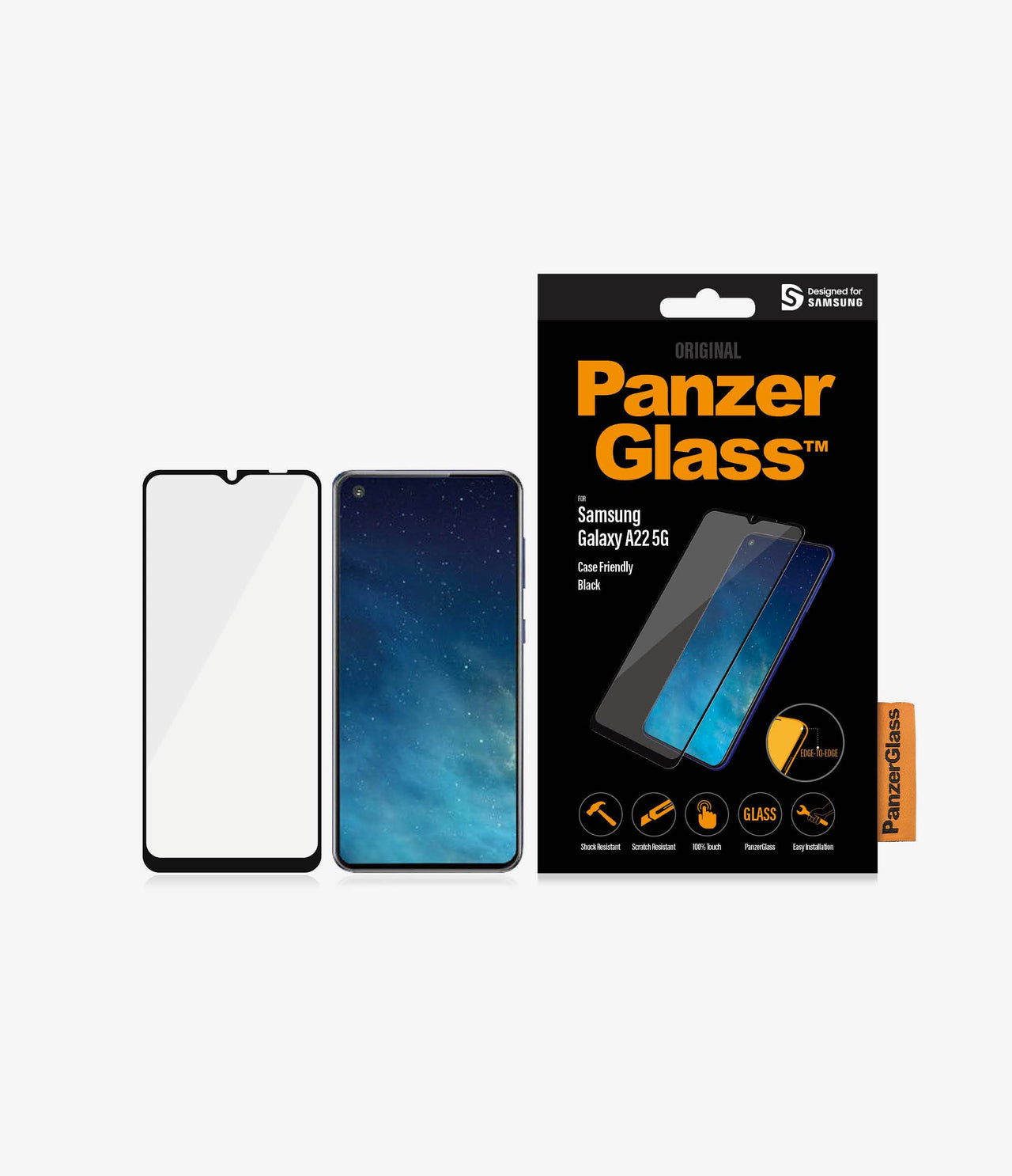 Panzer Glass Screen Protector for Samsung Galaxy A22 5G - Black