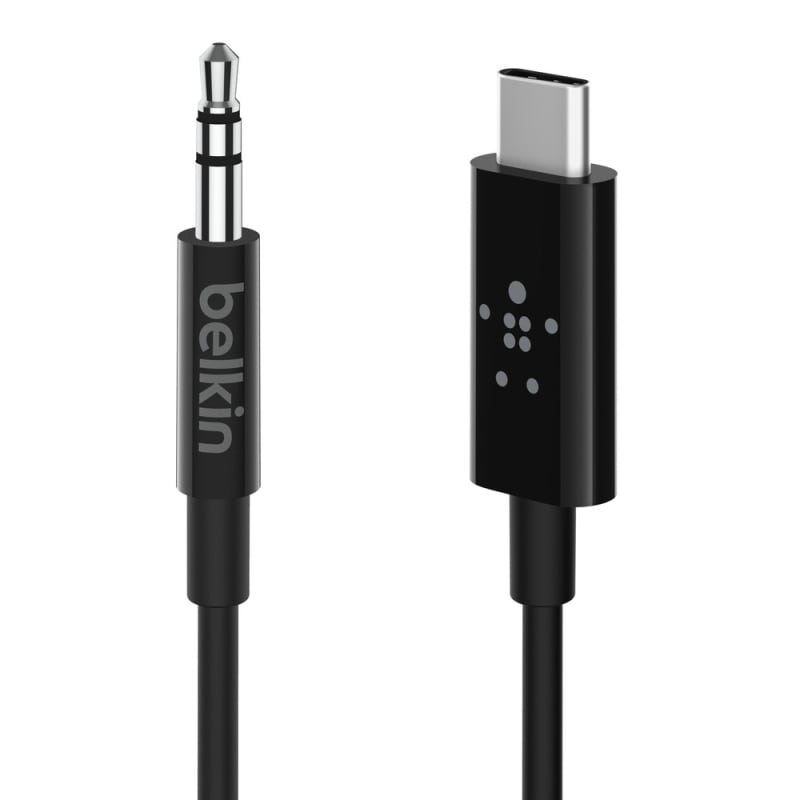 Belkin RockStar 3.5mm Audio Cable with USB-C Connector, 0.9m universally compatible - Black