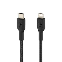 Thumbnail for Belkin BoostCharge Braided Lightning to USB-C Cable (1m/3.3ft) - Black