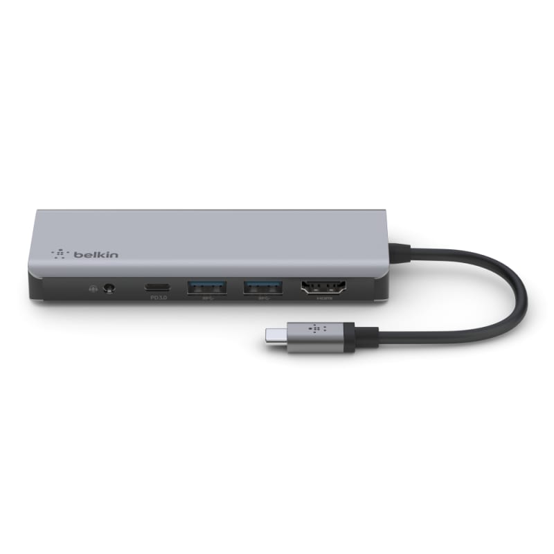 Belkin Connect USB-C 7-in-1 Multiport Hub Adapter - Space Grey