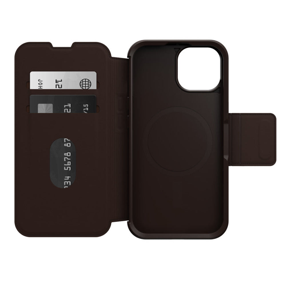 Otterbox Strada Series Magsafe Compatible iPhone Case for iPhone 15 - Brown