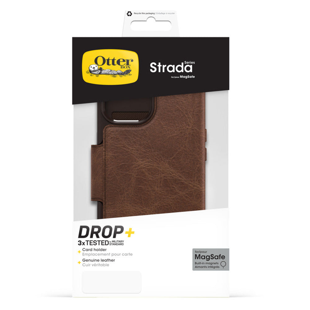 Otterbox Strada Series Magsafe Compatible iPhone Case for iPhone 15 - Brown