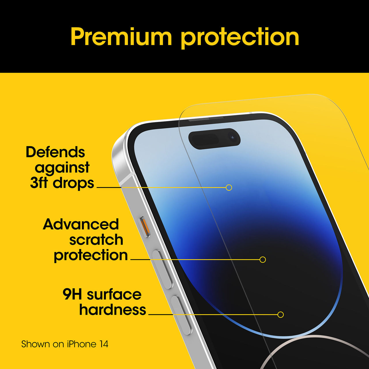 OtterBox Screen Protector Premium Glass for Apple iPhone 15 Pro - Clear