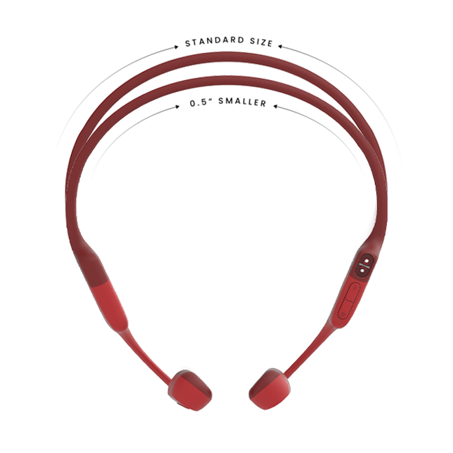 Shokz OpenRun Bone Conduction Open-Ear Endurance Headphones - Red