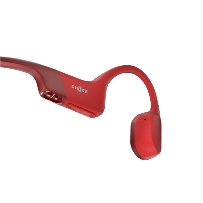 Shokz OpenRun Bone Conduction Open-Ear Endurance Headphones - Red