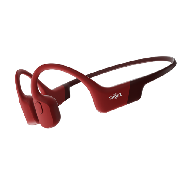 Shokz OpenRun Bone Conduction Open-Ear Endurance Headphones - Red