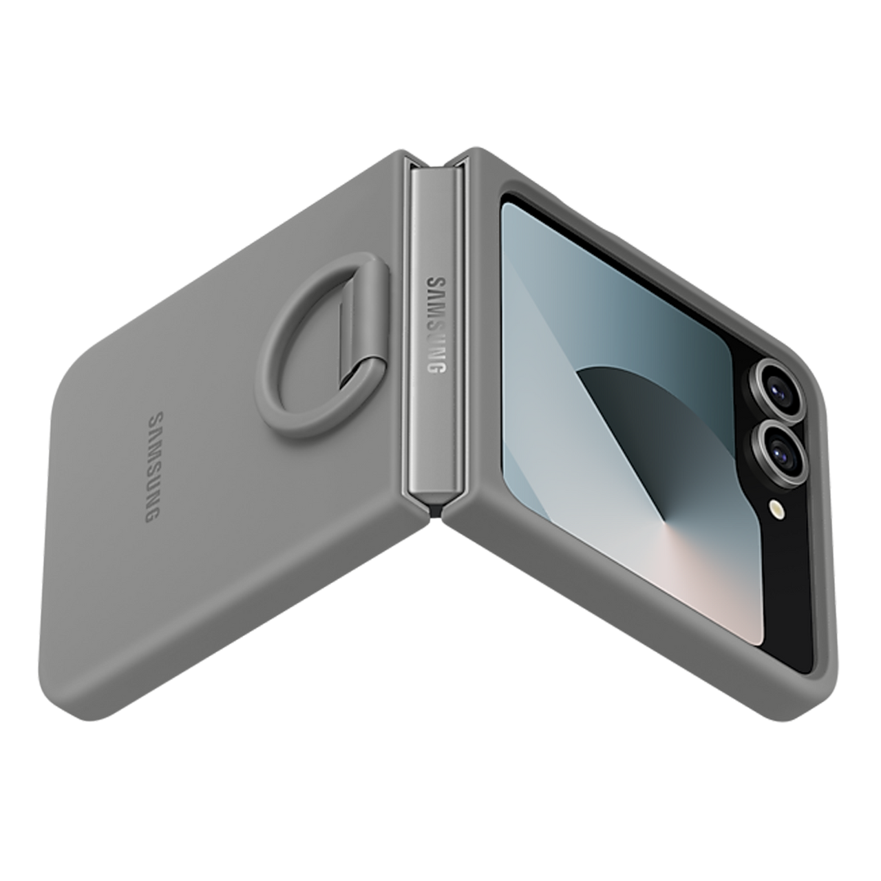 Samsung Silicone Case with Ring for Galaxy Z Flip6 - Grey