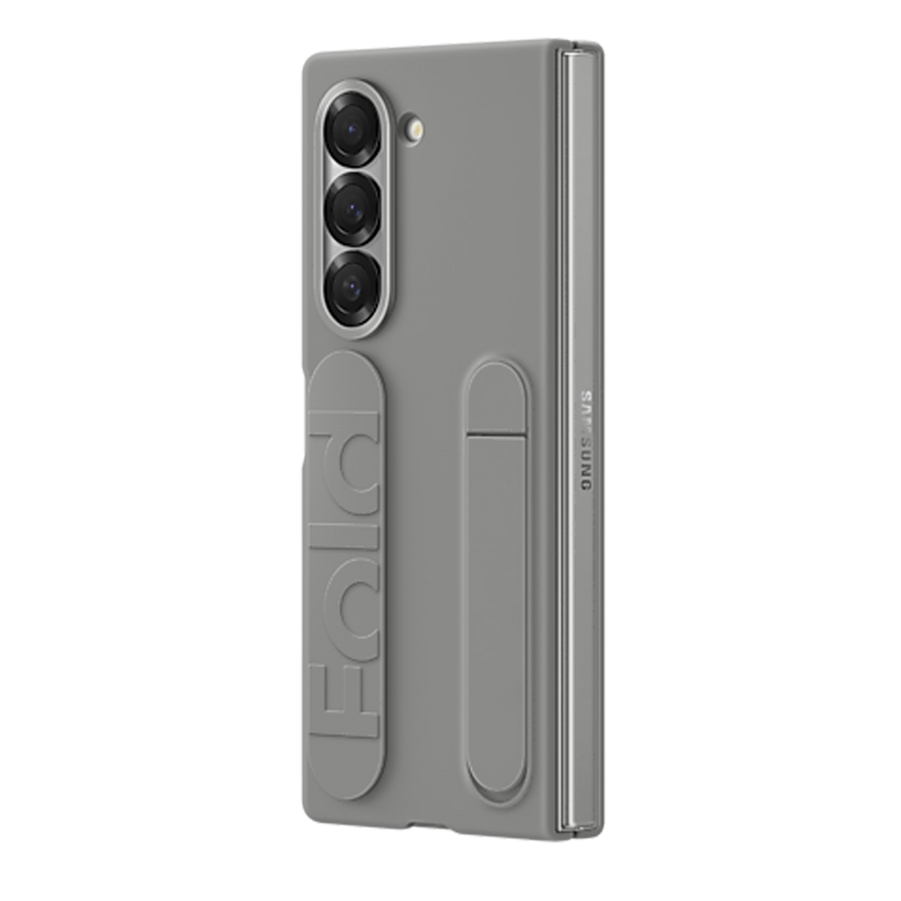 Samsung Silicone Case with Stand and Grip for Galaxy Z Fold6 - Grey