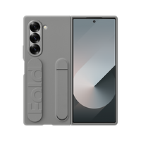 Thumbnail for Samsung Silicone Case with Stand and Grip for Galaxy Z Fold6 - Grey