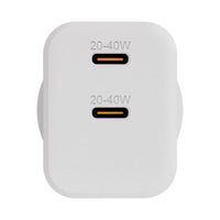 Thumbnail for EFM ECO 40W Dual Port Wall Charger with GaN, Power Delivery and PPS - White