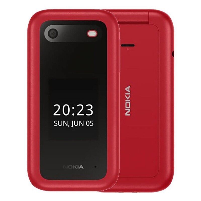 Nokia 2660 Flip (Dual Sim, 2.8", 32GB, 4G) Cradle Bundle - Red