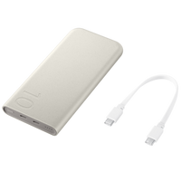 Thumbnail for Samsung 25W Super FAST charging  2 x USB-C Port PD 10000mAh Slim Power Bank - Beige