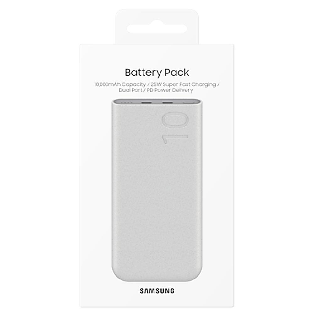 Samsung 25W Super FAST charging  2 x USB-C Port PD 10000mAh Slim Power Bank - Beige