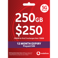 Thumbnail for Vodafone $250 Prepaid Starter Pack - 150GB | 365 Days/12 Month Expiry