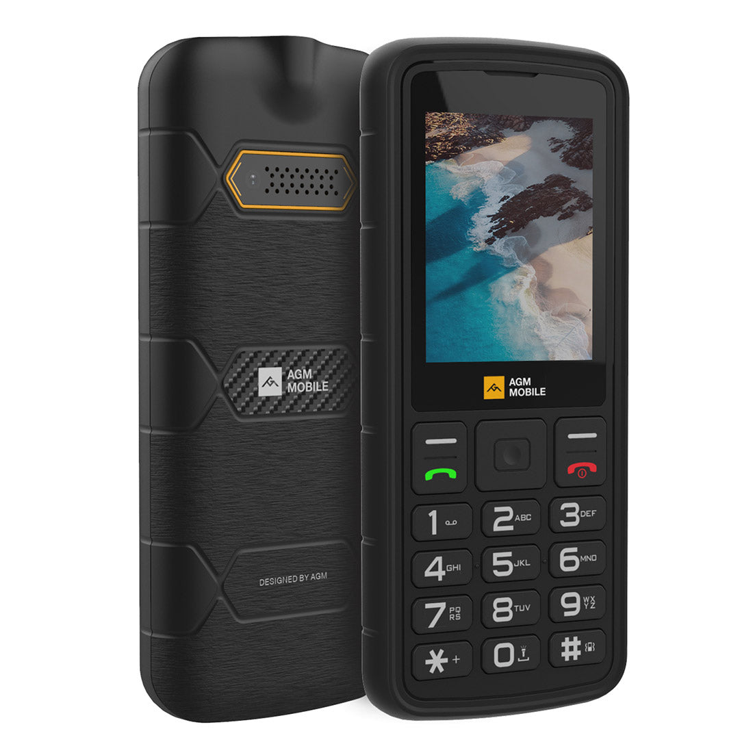 AGM M9 Rugged Feature Phone 4G (Dual Sim, 2.4", IP69) - Black