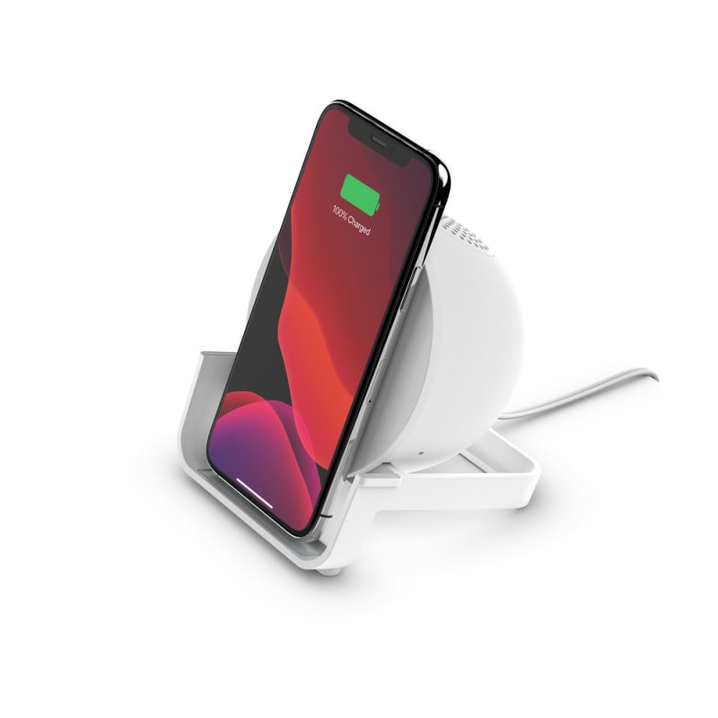 Belkin BOOSTCHARGE 10W Wireless Charging Stand and Speaker Universally - White