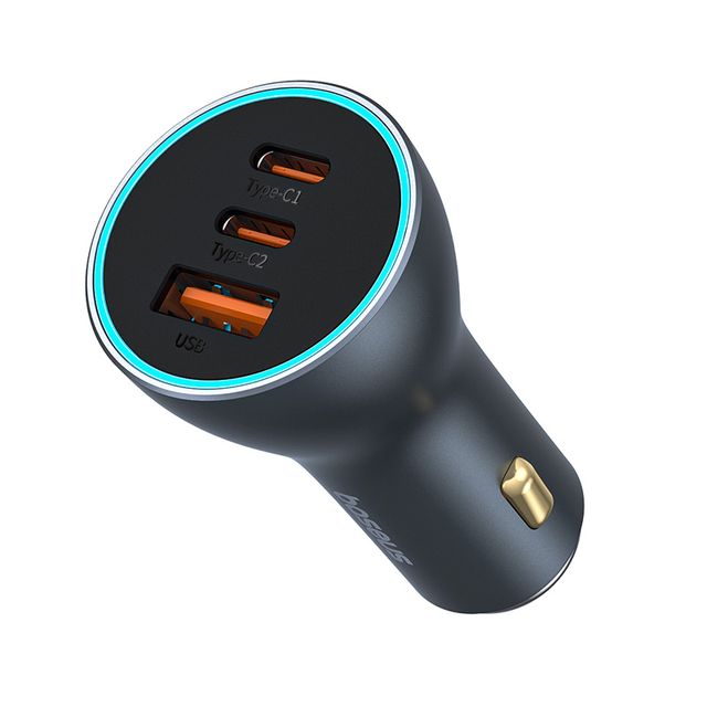 Baseus Golden Contactor Pro GaN Fast Charging Car Charger 65W 2C+U