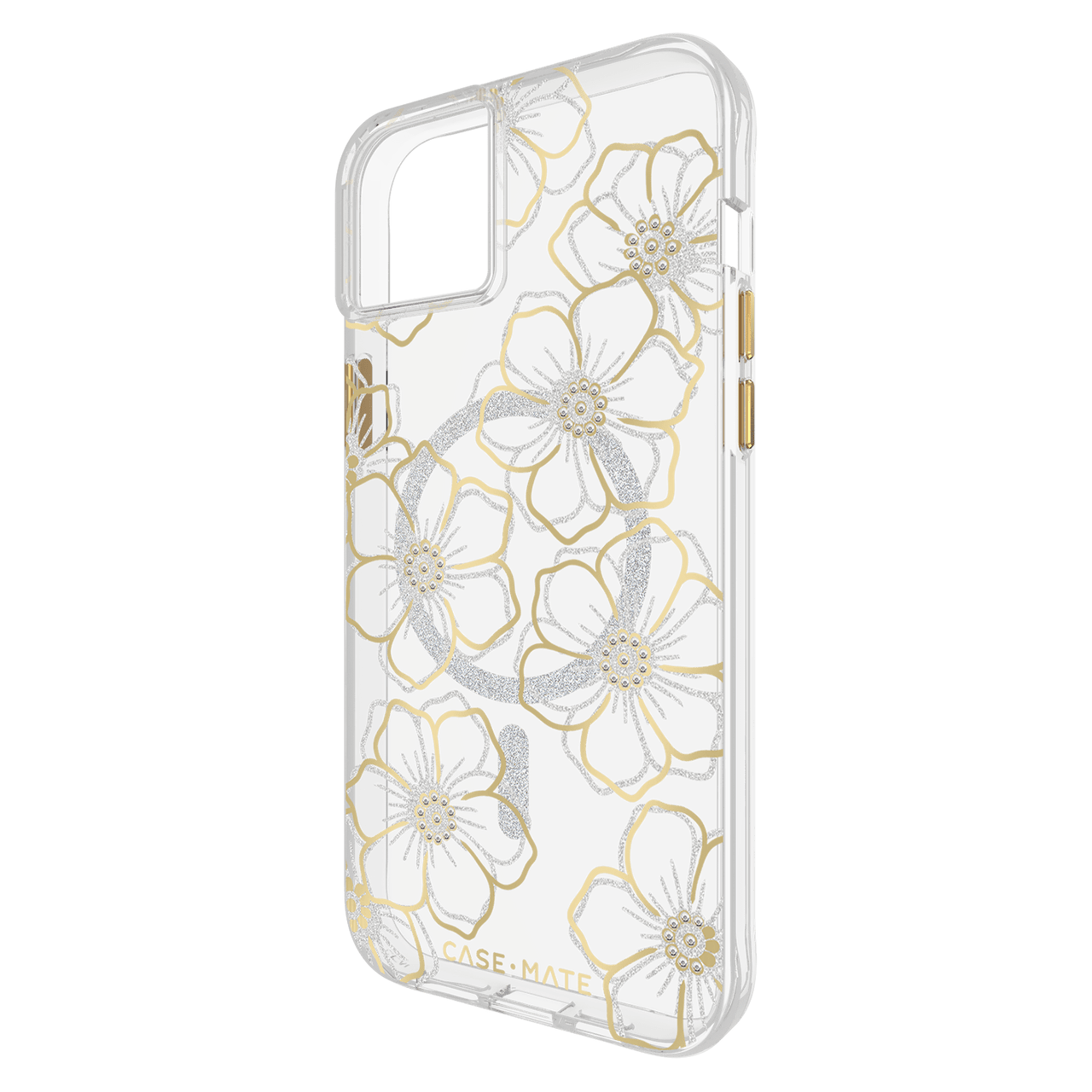 Case-Mate Floral Gems MagSafe Case For iPhone 15 Plus - Gold