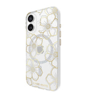 Thumbnail for Case-Mate Floral Gems MagSafe Case for iPhone 16 - Gold