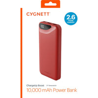 Thumbnail for Cygnett ChargeUp Boost Gen3 10,000 mAh Power Bank - Red