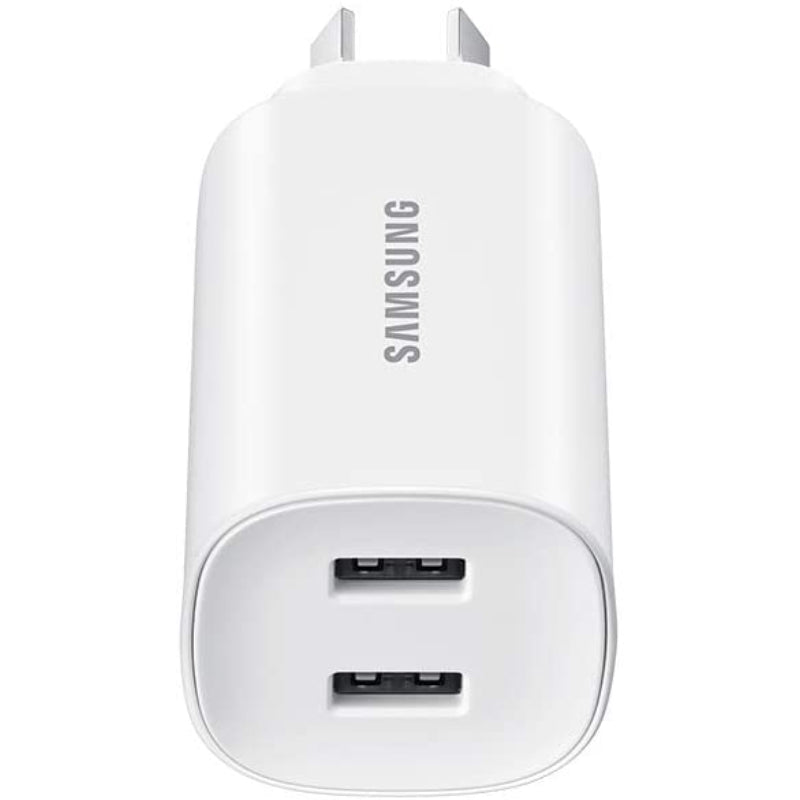 Samsung USB-A Duo 2 x 15W AC Charger - No Cable - White