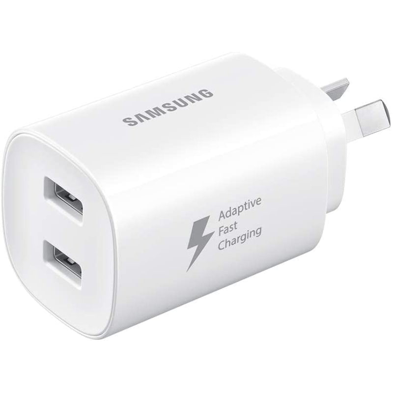 Samsung USB-A Duo 2 x 15W AC Charger - No Cable - White