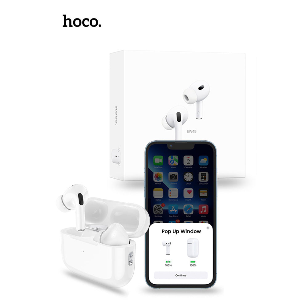 Hoco EW49 aSeries Pro 2 Pop up Window True Wireless Earphones - White