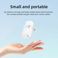 Thumbnail for Hoco J116 5000mAh Pocket Power Bank with lightning Connector - White