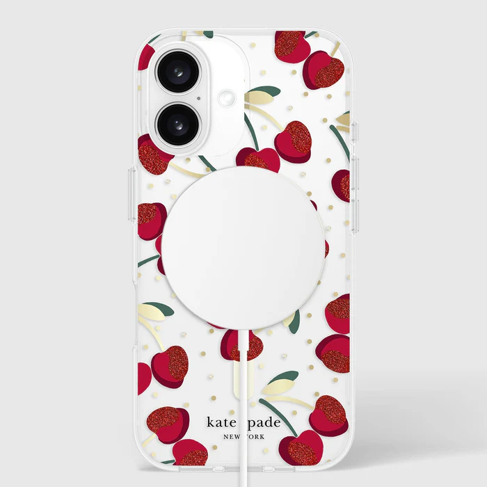 Kate Spade MagSafe Case For iPhone 16 - Cherry Dot