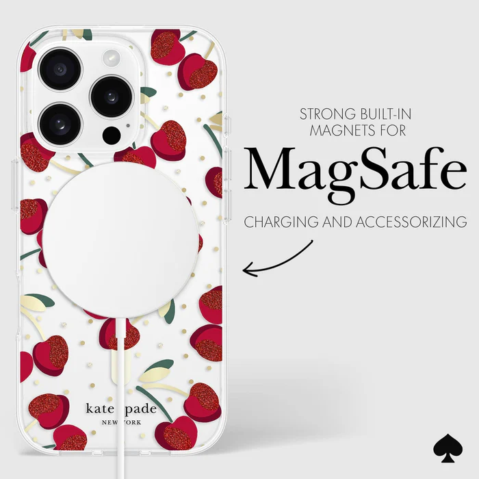 Kate Spade MagSafe Case For iPhone16 Pro - Cherry Dot