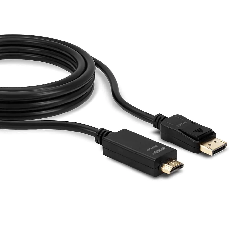 Lindy DP-HDMI 10.2G Cable 1m - Black