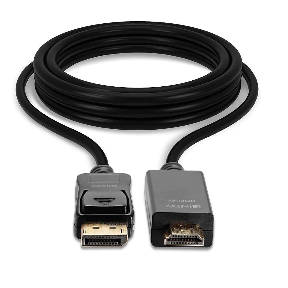 Lindy DP-HDMI 10.2G Cable 1m - Black