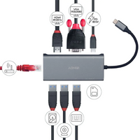 Thumbnail for Lindy USB-C Laptop Mini Docking Station with 4K HDMI, VGA and 100W Pass-Through Charging